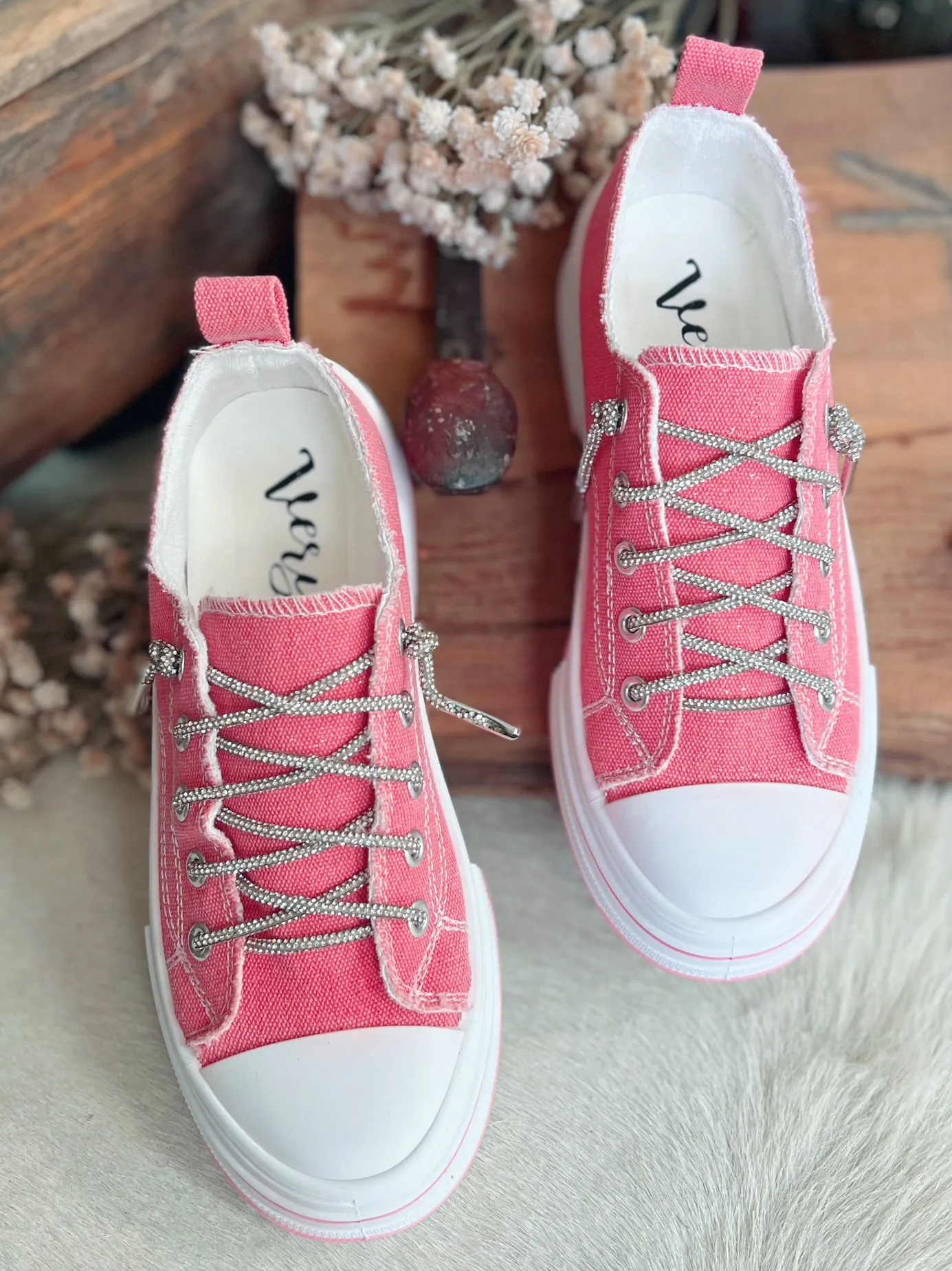 Very G Pink Subtle Sparkle Sneakers