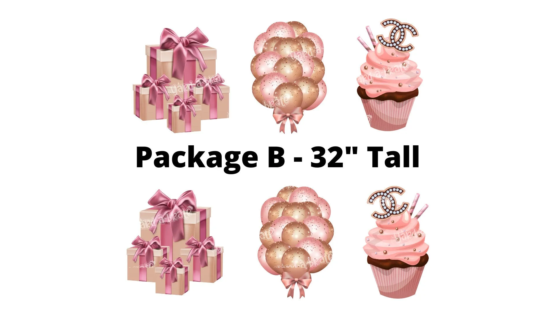 Women Designer Fashion Stylish Series Signs Package – 23" or 32" Tall Decors  (Total 6 pcs) | Yard Sign Outdoor Lawn Decorations