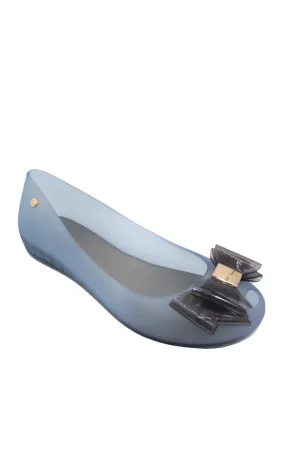 Women Flat Jelly Ballet Slip-On Peep Toe Shoes Sandal BG-506 BLUE