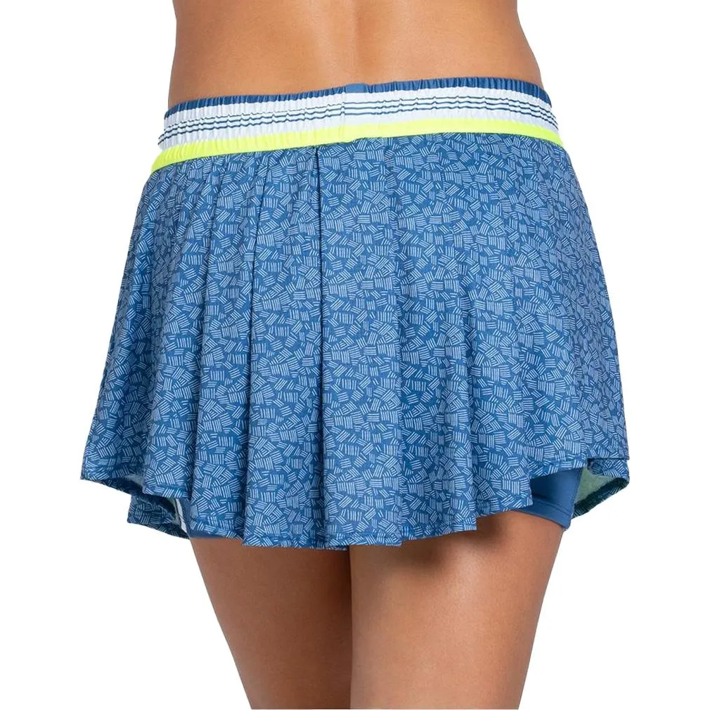 Women`s High Waist Ace of Steel Tennis Skort Blue