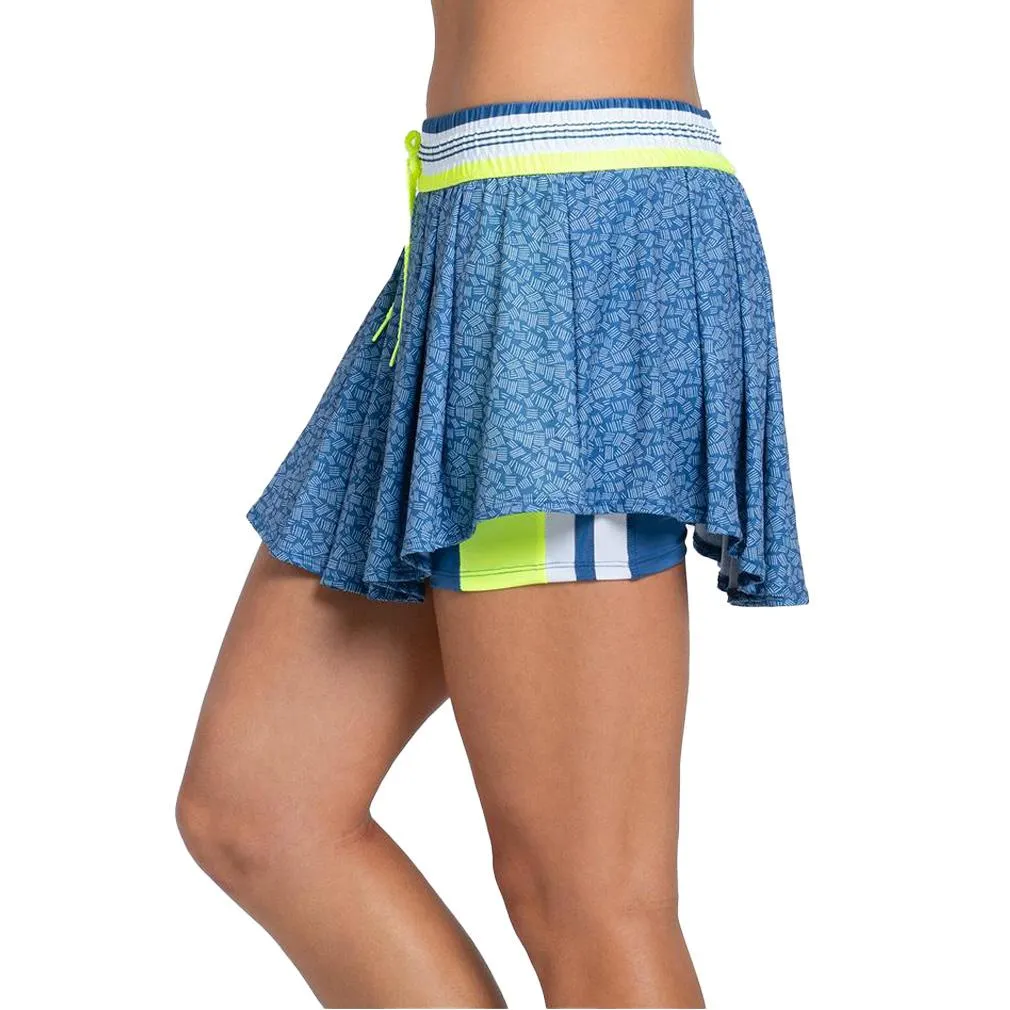 Women`s High Waist Ace of Steel Tennis Skort Blue