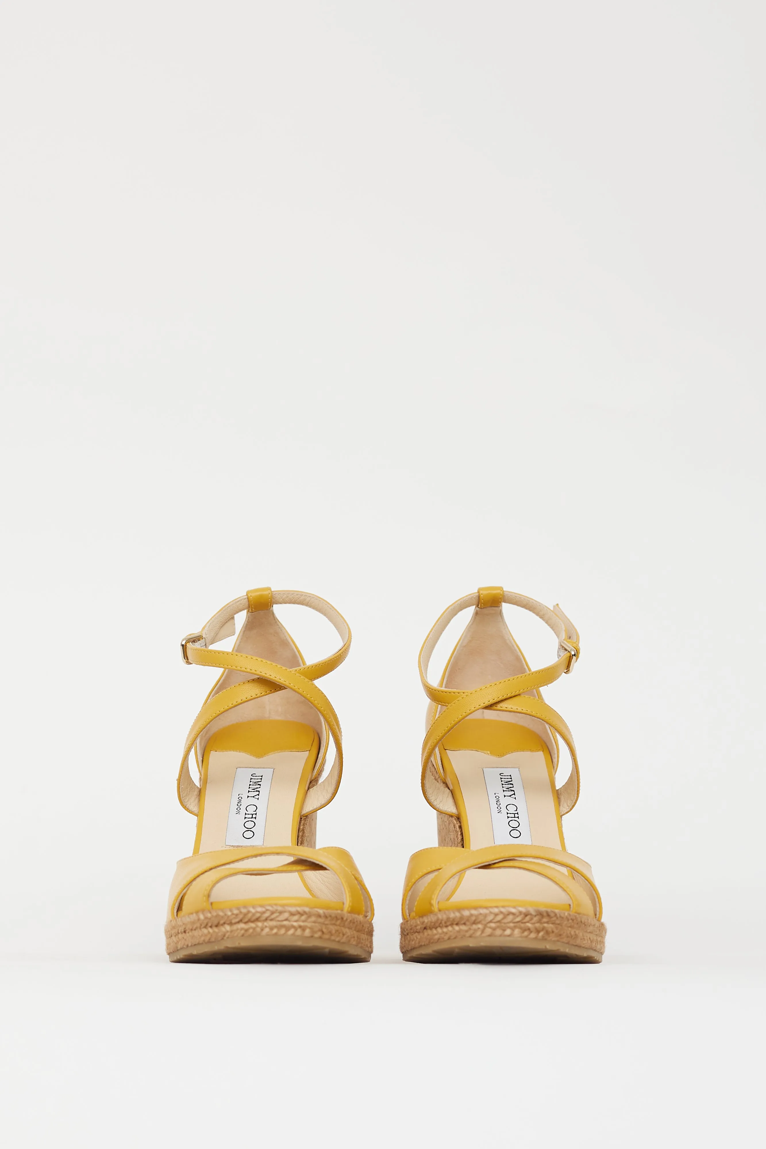 Yellow Strappy Alanah Espadrille Wedge Sandal