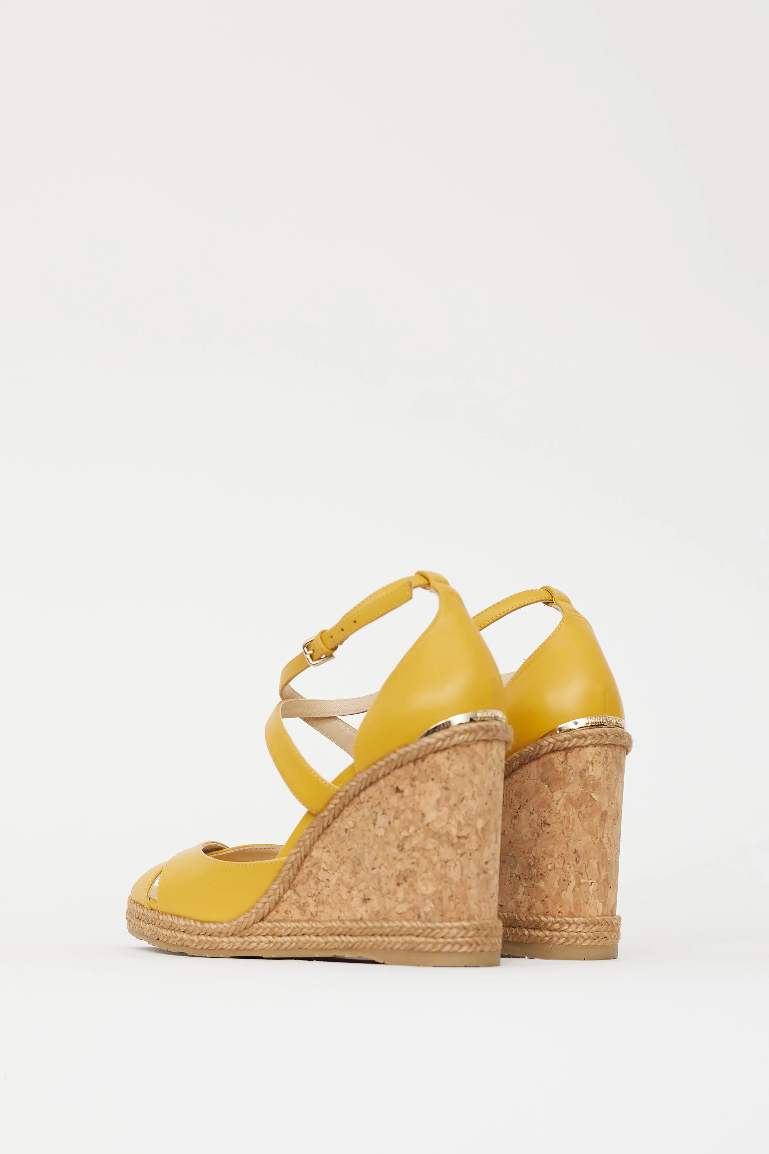 Yellow Strappy Alanah Espadrille Wedge Sandal