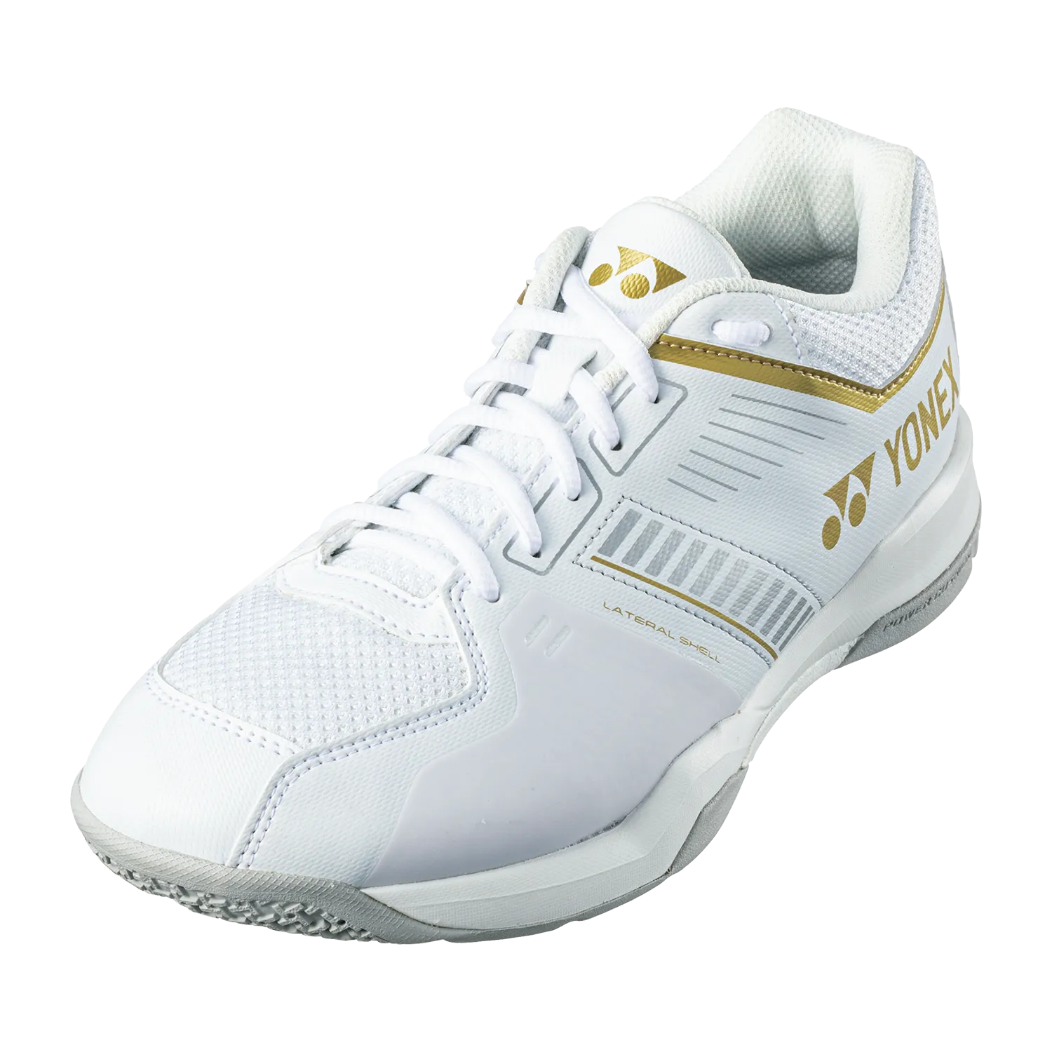 Yonex Power Cushion Strider Flow Wide Badminton Shoes (White/Gold)