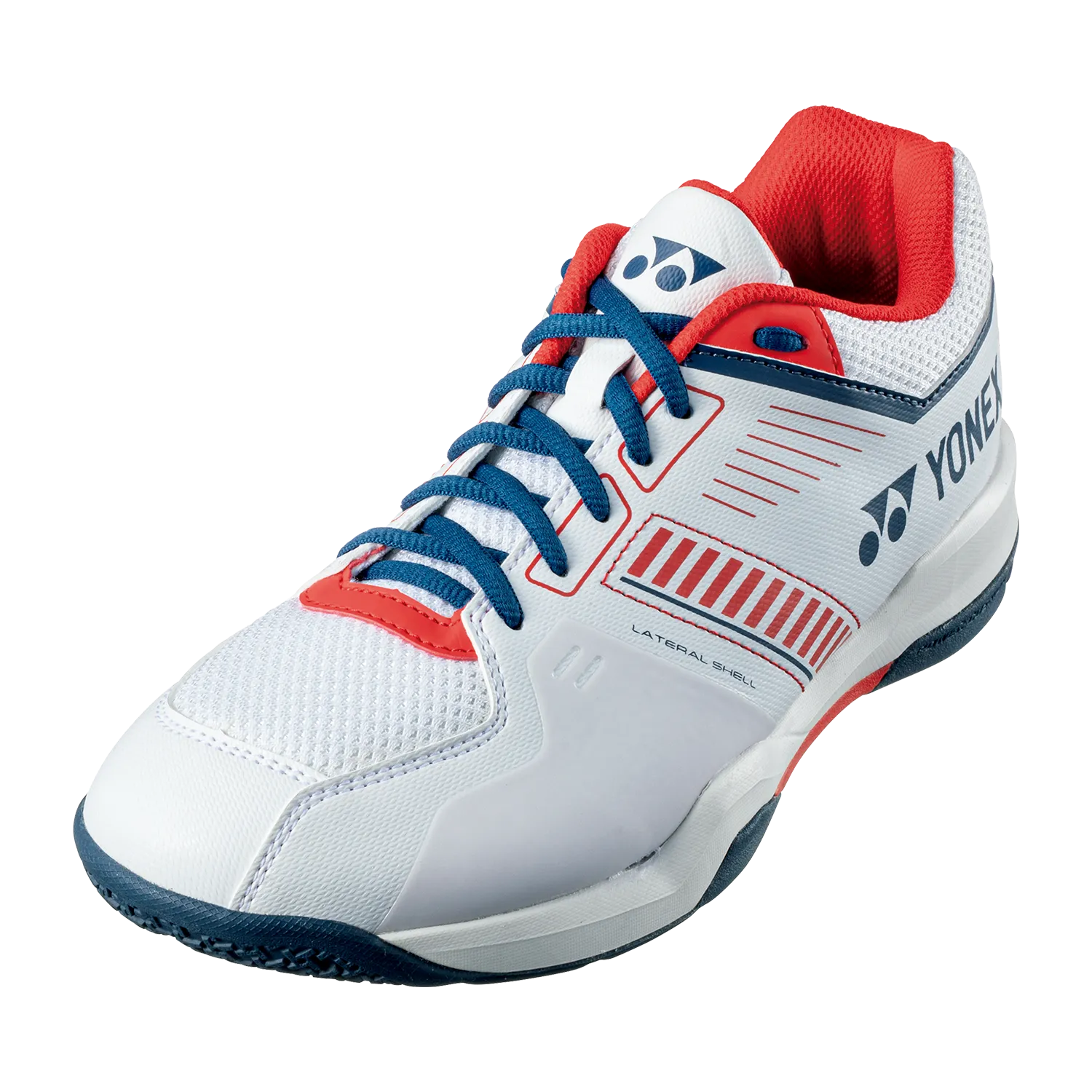 Yonex Power Cushion Strider Flow Wide Badminton Shoes (White/Red)