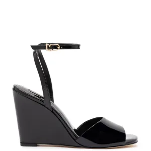 Yves Wedge In Black Patent Leather